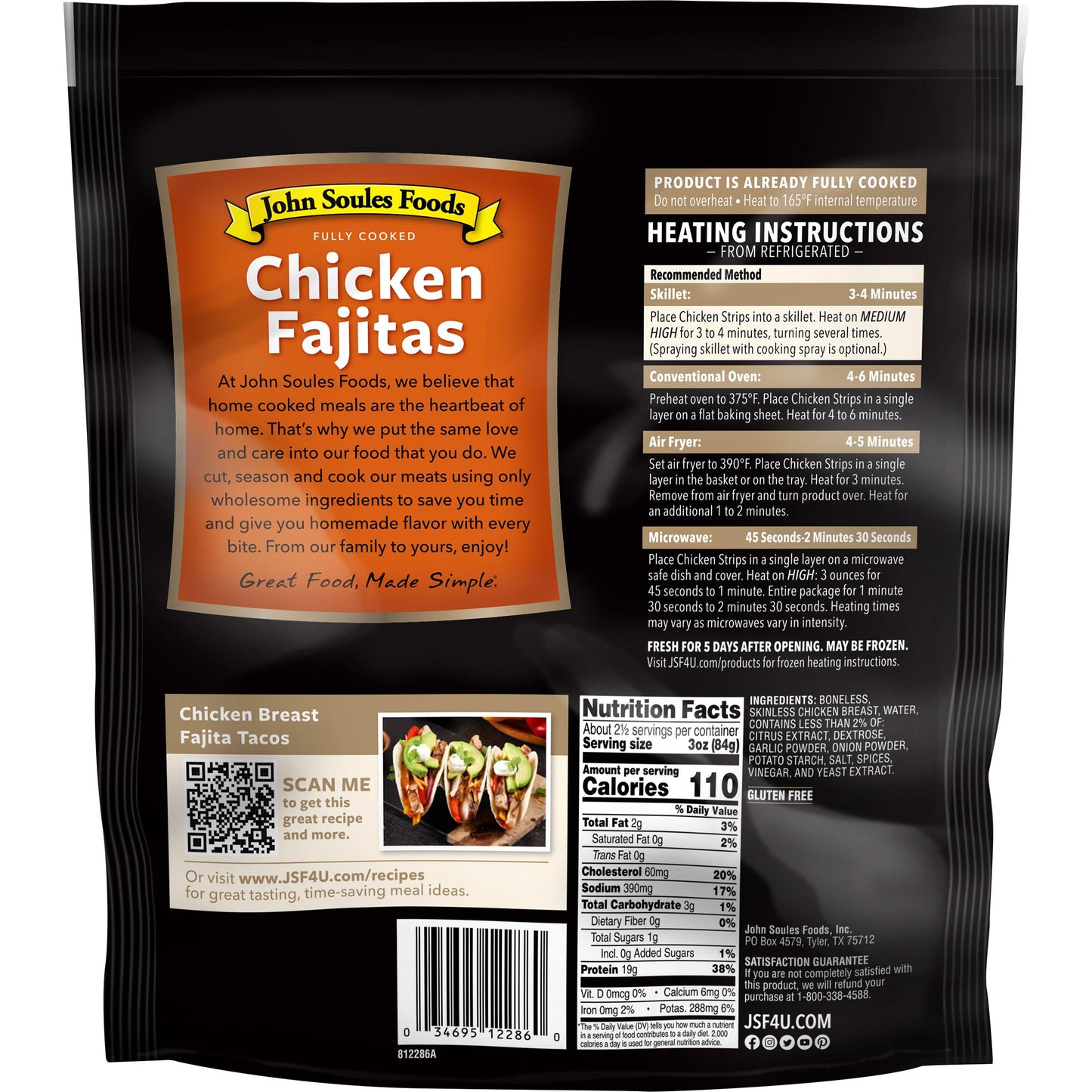 JOHN SOULES GRILLED CHICKEN FAJITAS