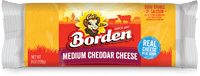 BORDEN DAIRY MEDIUM CHEDDAR CHUNK CHEESE BLOCK